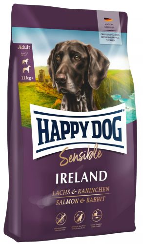 Happy Dog Supreme Ireland 12,5 kg száraz kutyaeledel felnőtt érzékeny kutyáknak nyúlhússal, lazaccal 12,5 kg