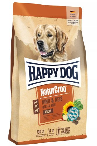 Happy Dog NaturCroq Rind Reis 4 kg száraz kutyaeledel felnőtt kutyák részére marhahússal, rizzsel