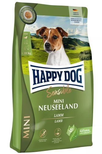 Happy Dog Mini Neuseeland 4 kg száraz kutyaeledel kistestű felnőtt érzékeny kutyáknak bárányhússal