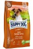 Happy Dog Mini Toscana 4 kg száraz kutyaeledel kistestű felnőtt érzékeny kutyáknak kacsahússal, lazaccal