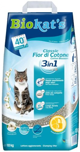 Gimpet Biokat's Cotone Blossom Classic 3 in 1 csomósodó macskaalom friss illattal 5 kg