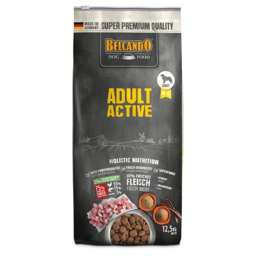 Belcando Adult Active száraz kutyaeledel felnőtt kutyák részére friss hússal 22,5 kg baromfi, hal