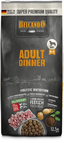 Belcando Adult Dinner száraz kutyaeledel felnőtt kutyák részére friss hússal 22,5 kg baromfi, hal