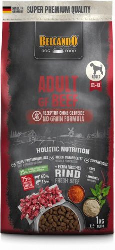 Belcando Adult Grain Free gabonamentes száraz kutyaeledel felnőtt kutyák részére 1 kg marha