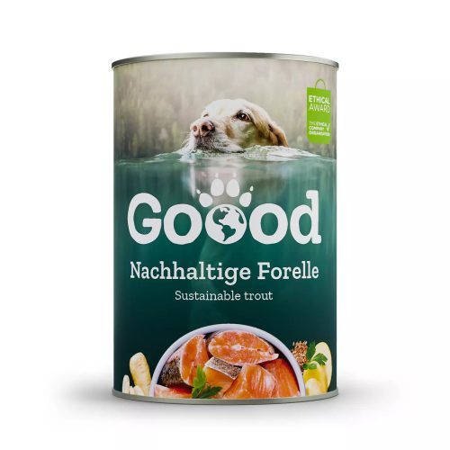 Goood Adult konzerv kutyaeledel 400 g felnőtt kutyák részére pisztránggal