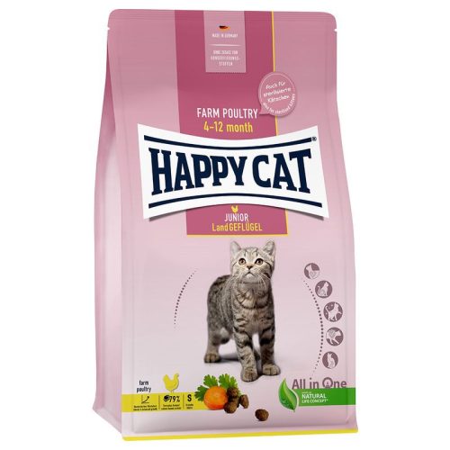 Happy Cat Junior száraz macskaeledel 300 g kölyökmacskák részére baromfihússal