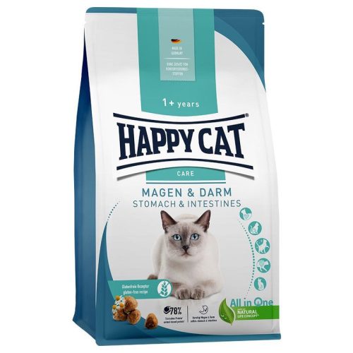 Happy Cat Care Stomach & Intestines száraz macskaeledel érzékeny emésztésű macskák részére 4 kg