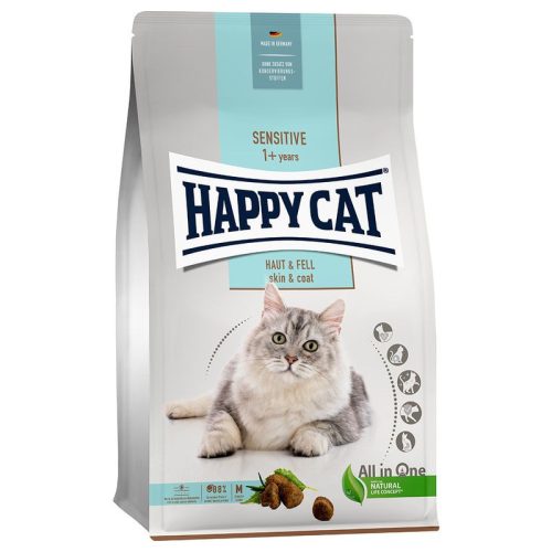 Happy Cat Sensitive Skin & Coat száraz macskaeledel érzékeny bőrű macskáknak 4 kg
