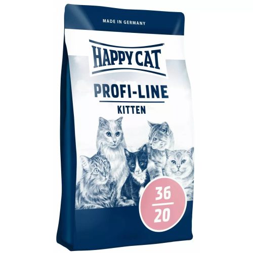 Happy Cat Profi Line 36/20 Kitten száraz macskaeledel kölyök macskák részére 12 kg lazaccal