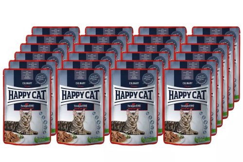 Happy Cat Pouch Culinary Adult alutasakos macskaeledel 24 X 85 g marhahússal