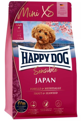 Happy Dog Mini XS Japan 300 g száraz kutyaeledel kis és nagyon kistestű felnőtt kutyáknak pisztránggal