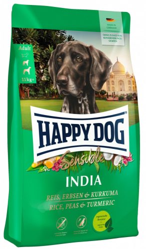 Happy Dog Supreme India 300 g vegetáriánus szárazeledel kutyáknak rizzsel, borsóval, kurkumával