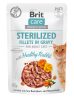 Brit Care Cat Sterilised Filets in Gravy alutasakos macskaeledel felnőtt ivartalanított macskák részére 85 g nyúlhússal