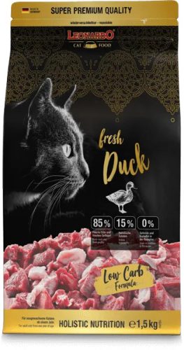 Leonardo Fresh Meat száraz macskaeledel friss húsból kacsahús, baromfihús 1,5 kg
