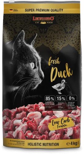 Leonardo Fresh Meat száraz macskaeledel friss húsból kacsahús, baromfihús 4 kg