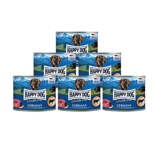 Happy Dog Sensible Pur Germany színhús monoprotein konzerv kutyaeledel 6 x 200 g marhahús