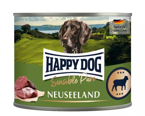 Happy Dog Sensible Pur Neuseeland színhús monoprotein kutyaeledel konzerv 200 g bárányhús