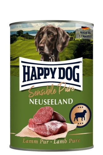 Happy Dog Sensible Pur Neuseeland színhús monoprotein kutyaeledel konzerv 400 g bárányhús