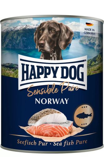 Happy Dog Sensible Pur Norway színhús monoprotein konzerv kutyaeledel 800 g lazac