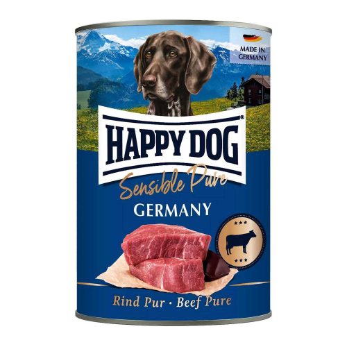 Happy Dog Sensible Pur Germany színhús monoprotein konzerv kutyaeledel 400 g marhahús