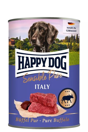 Happy Dog Sensible Italy színhús monoprotein konzerv kutyaeledel 400 g bivalyhús