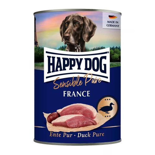 Happy Dog Sensible Pur France színhús monoprotein konzerv kutyaeledel 400 g kacsahús