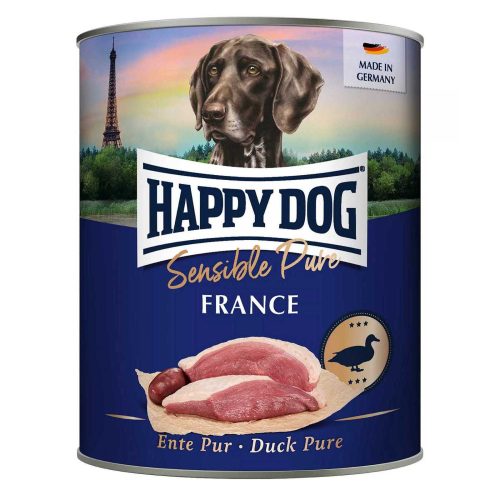 Happy Dog Sensible Pur France színhús monoprotein konzerv kutyaeledel 800 g kacsahús