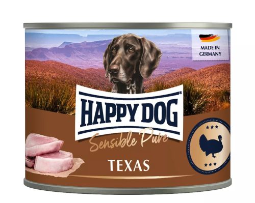 Happy Dog Sensible Pur Texas színhús monoprotein konzerv kutyaeledel 200 g pulykahús