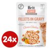 Brit Care Cat Filets in Gravy alutasakos macskaeledel felnőtt macskák részére 24 x 85 g csirkehússal