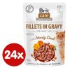 Brit Care Cat Filets in Gravy alutasakos macskaeledel felnőtt macskák részére 24 x 85 g kacsahússal
