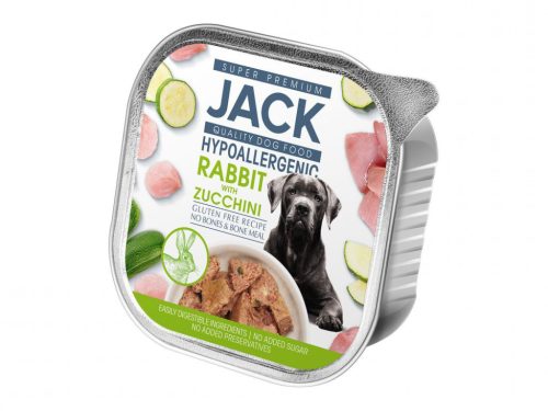 JACK hipoallergén pástétom kutyáknak 150 g nyúlhús cukkinivel