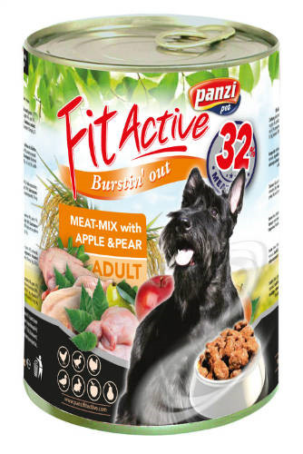 Fitactive Adult (liba, csirke, pulyka, kacsa, sárgarépa) konzerv - Felnőtt kutyák részére 415 g