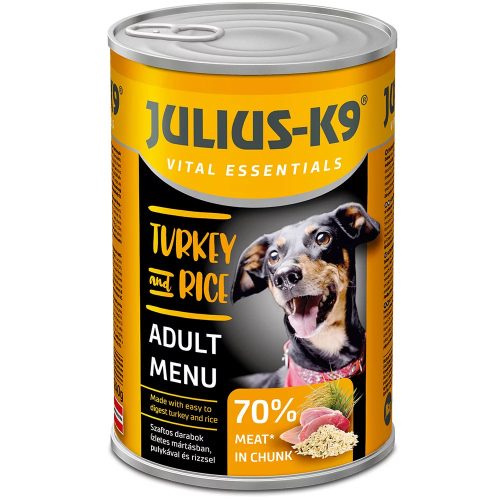 JULIUS K-9 konzerv kutya pulyka-rizs 1240 g