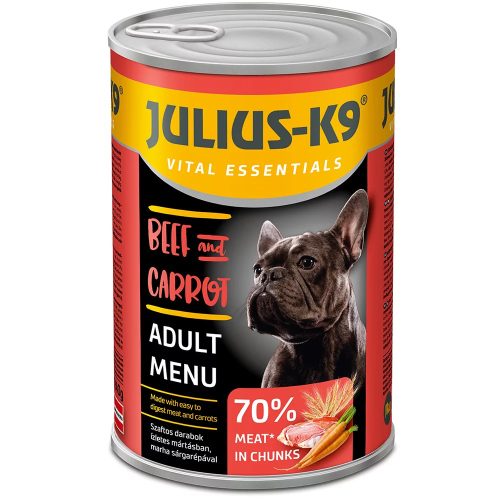 JULIUS K-9 konzerv kutya 1240 g marha és répa
