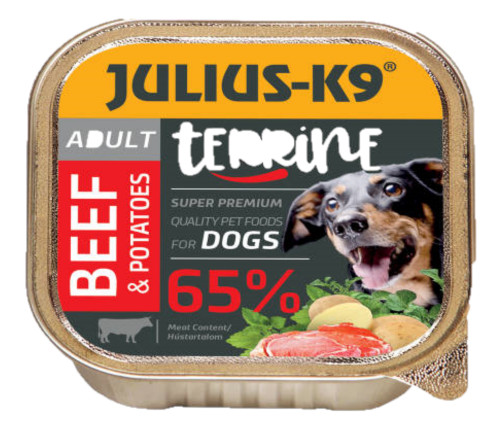 Julius-K9 Dog Terrine Adult Beef&Potatoes - nedveseledel (marha, burgonya) felnőtt kutyák részére 150 g