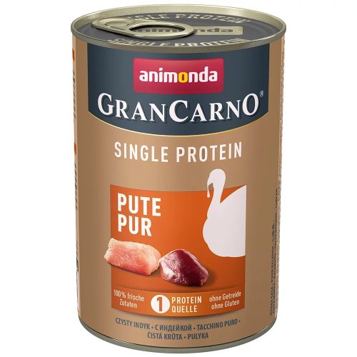Animonda GranCarno Adult Single Protein konzerv - felnőtt kutyák részére, pulykahússal 400 g