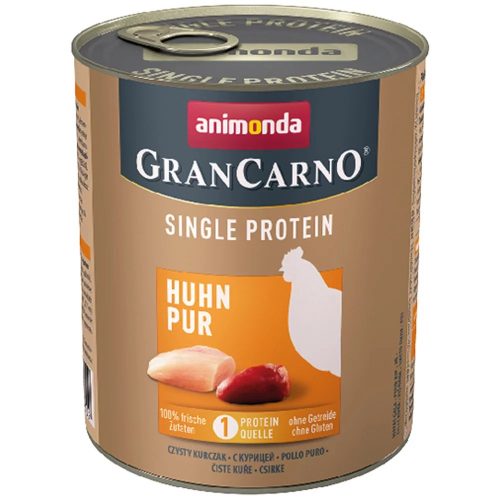 Animonda GranCarno Adult Single Protein konzerv - felnőtt kutyák részére, csirkehússal 800 g
