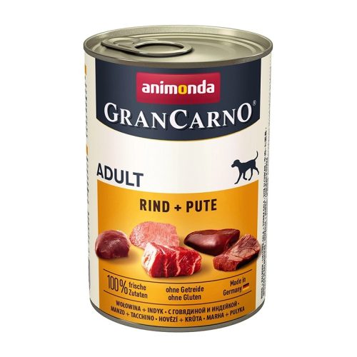  Animonda GranCarno Adult (pulyka, marha) konzerv - felnőtt kutyák részére 400 g