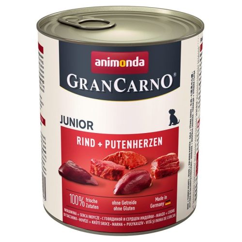 Animonda GranCarno Junior (marha, pulykaszív) konzerv - kölyök kutyák részére 800 g