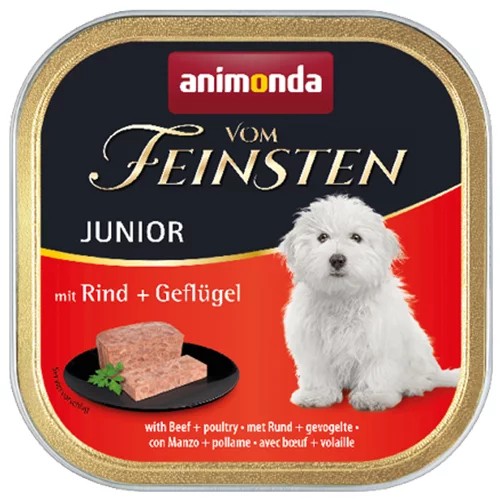 Animonda Vom Feinsten Junior (marha, baromfi) alutálkás - kölyök kutyák részére 150 g