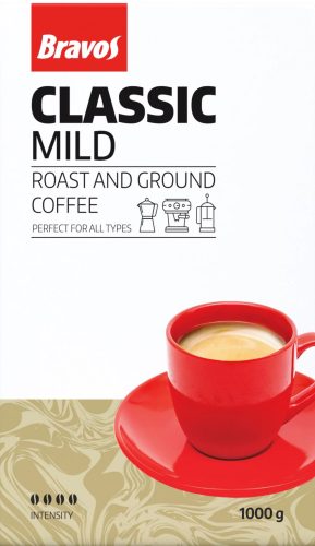 Bravos classic mild őrölt, pörkölt  kávé 1000 g