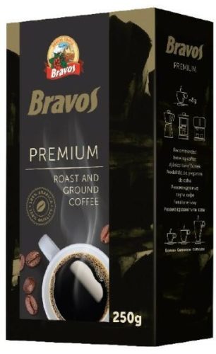 Bravos prémium 100% arabica őrölt pörkölt kávé 250 g