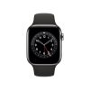 Apple Watch Series 6 GPS+Cellular 44mm grafitszínű rozsdamentesacél tok, fekete sportszíj 