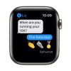 Apple Watch Series 6 GPS+Cellular 44mm grafitszínű rozsdamentesacél tok, fekete sportszíj 