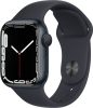 Apple Watch Series 7 GPS 41mm éjfekete aluminium tok, éjfekete sportszíj 