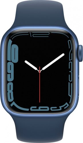 Apple Watch Series 7 GPS 41mm kék aluminium tok, mély indigókék sportszíj 