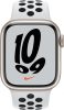 Apple Watch Series 7 GPS 41mm csillagfény aluminium tok, Nike sportszíj platinaszín-fekete