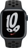 Apple Watch Series 7 GPS 41mm éjfekete aluminium tok, Nike sportszíj antracit-fekete