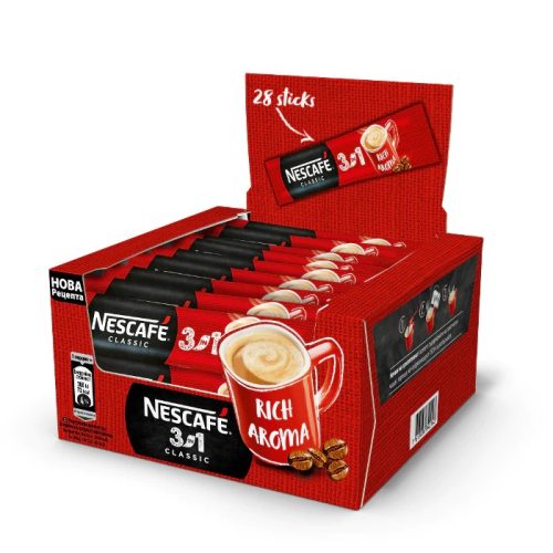 Nescafé Classic 3in1 instant kávéitalpor 28x17 g dobozos