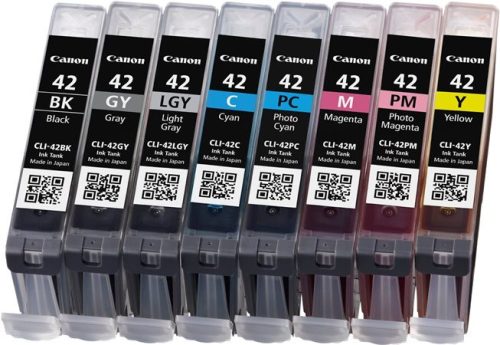 Canon CLI-42KIT Tintapatron multipack Pixma Pro 100 nyomtatóhoz, b+gy+lgy+c+pc+m+pm+y